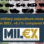 Italian military expenditure close to €25 billion in 2021, +8.1% compared to 2020