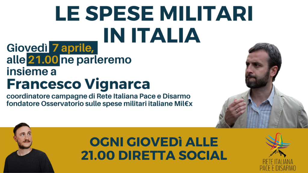 Le spese militari in Italia, webinar con Mil€x