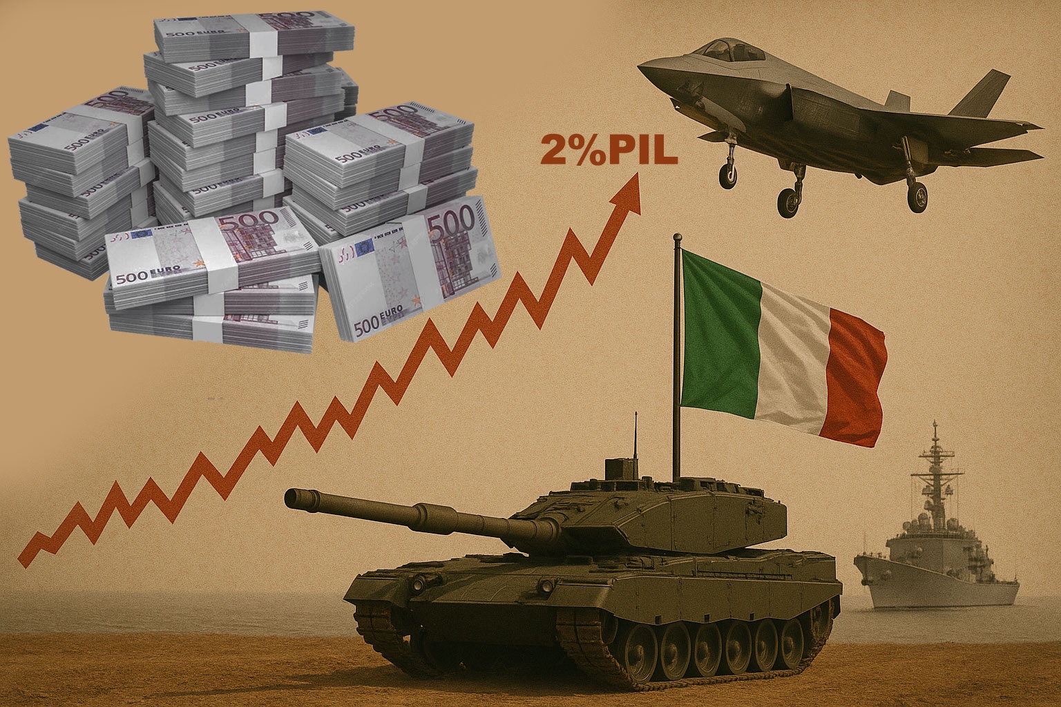 Spesa militare 2025 oltre 35 miliardi, per il 2% altri 10. Il trucco del Mef.